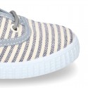 Cotton canvas Bamba shoes with STRIPES design.