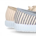 Cotton canvas Bamba shoes with STRIPES design.