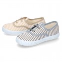 Cotton canvas Bamba shoes with STRIPES design.