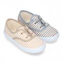 Cotton canvas Bamba shoes with STRIPES design.