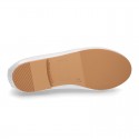 New METAL Soft suede leather ballet flats with adjustable ribbon.
