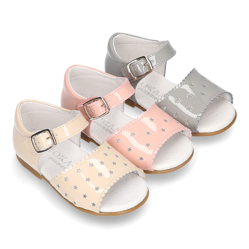 little girl leather sandals