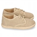 NATURAL LINEN canvas Bamba espadrille type shoes.