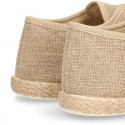 NATURAL LINEN canvas Bamba espadrille type shoes.