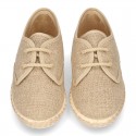 NATURAL LINEN canvas Bamba espadrille type shoes.