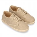 NATURAL LINEN canvas Bamba espadrille type shoes.