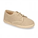 NATURAL LINEN canvas Bamba espadrille type shoes.