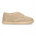 NATURAL LINEN canvas Bamba espadrille type shoes.