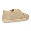 NATURAL LINEN canvas Bamba espadrille type shoes.