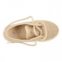 NATURAL LINEN canvas Bamba espadrille type shoes.