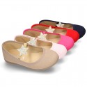 Special dress cotton canvas Ballet flat shoes with STAR design.