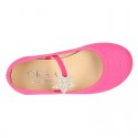 Special dress cotton canvas Ballet flat shoes with STAR design.