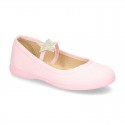 Special dress cotton canvas Ballet flat shoes with STAR design.