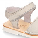 Menorquina sandals with STAR design and hook and loop strap.