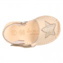 Menorquina sandals with STAR design and hook and loop strap.