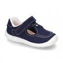 New combined sandal shoes BOAT SHOES style with velcro strap, toe cap and counter.