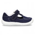 New combined sandal shoes BOAT SHOES style with velcro strap, toe cap and counter.