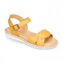 New Cowhide leather Braided sandal shoes for toddler girls.