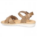 New Cowhide leather Braided sandal shoes for toddler girls.