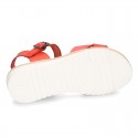 New Cowhide leather Braided sandal shoes for toddler girls.