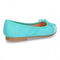 New GLITTER Soft suede leather ballet flats with adjustable ribbon.