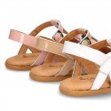 PATENT Leather Sandal shoes with big bow for toddler girls.