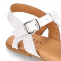 PATENT Leather Sandal shoes with big bow for toddler girls.