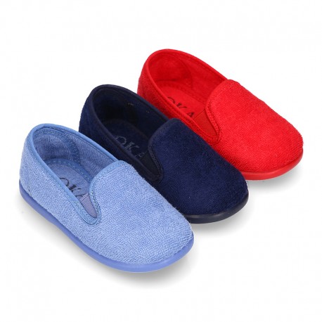 Kids Terry Home fabric Slip on sneakers.