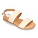 NOBUCK Leather sandal shoes to dress for girls.