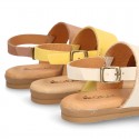 NOBUCK Leather sandal shoes to dress for girls.