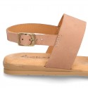 NOBUCK Leather sandal shoes to dress for girls.