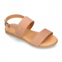 NOBUCK Leather sandal shoes to dress for girls.