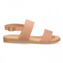 NOBUCK Leather sandal shoes to dress for girls.