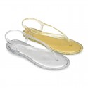 New T-Strap jelly shoes classic sandal style.