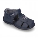 Sandals shoes with toe cap, ANCHOR design and SUEPER FLEXIBLE soles for little kids.