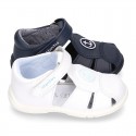 Sandals shoes with toe cap, ANCHOR design and SUEPER FLEXIBLE soles for little kids.