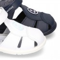 Sandals shoes with toe cap, ANCHOR design and SUEPER FLEXIBLE soles for little kids.