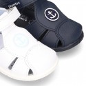 Sandals shoes with toe cap, ANCHOR design and SUEPER FLEXIBLE soles for little kids.