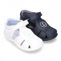 Sandals shoes with toe cap, ANCHOR design and SUEPER FLEXIBLE soles for little kids.