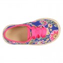 New Cotton canvas Bamba shoes with FLOWERS design.