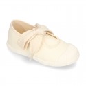 New Cotton canvas Mary Jane shoes ANGEL style with toe cap.