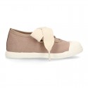 New Cotton canvas Mary Jane shoes ANGEL style with toe cap.