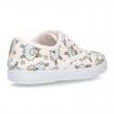 New Cotton canvas sneaker shoes with little SHEEP print design.