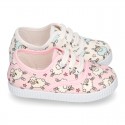 New Cotton canvas sneaker shoes with little SHEEP print design.