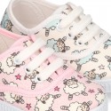 New Cotton canvas sneaker shoes with little SHEEP print design.