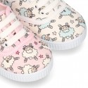 New Cotton canvas sneaker shoes with little SHEEP print design.