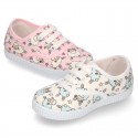New Cotton canvas sneaker shoes with little SHEEP print design.