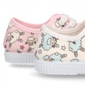 New Cotton canvas sneaker shoes with little SHEEP print design.