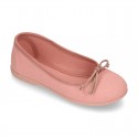 Cotton canvas little Ballet Flat shoes with adjustable ribbon in NEW seasonal COLORS.