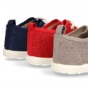 New Washed Cotton canvas sneaker shoes with bellow tongue style.